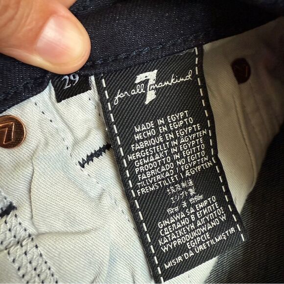7 For All Mankind Slimmy Dark Wash Jeans 29 Men’s - Picture 5 of 11